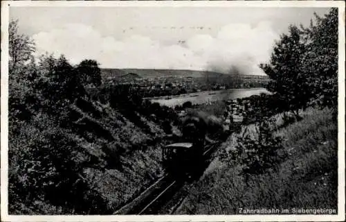 Ak Königswinter am Rhein, Zahnradbahn im Siebengebirge