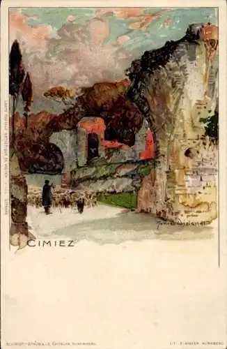 Künstler Litho Wielandt, Manuel, Cimiez Alpes Maritimes, Ruins