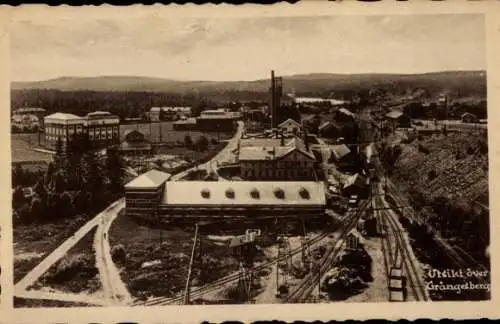 Ak Gangesberg Schweden, Teilansicht, Fabriken, Bahnanlagen