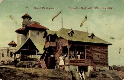 Ak București Bukarest Rumänien, Hanul Muntunesc., Exposiția Națională 1906