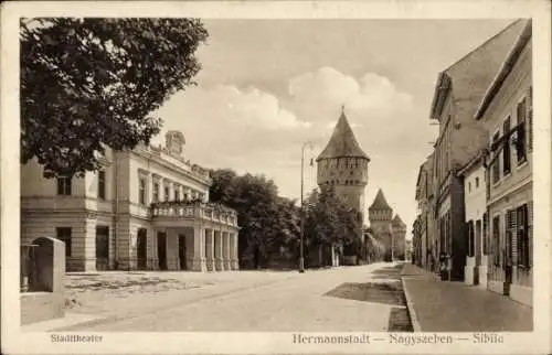 Ak Sibiu Nagyszeben Hermannstadt Rumänien, Stadttheater