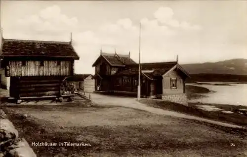 Ak Telemarken Norwegen, Holzhäuser