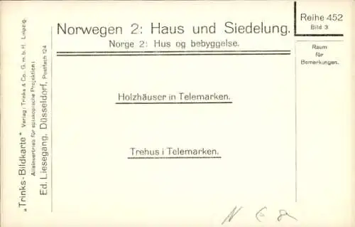 Ak Telemarken Norwegen, Holzhäuser