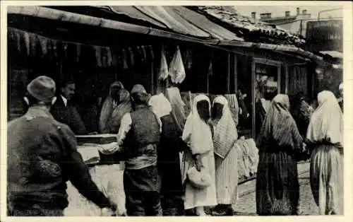 Ak Sarajevo Bosnien Herzegowina, Markt, Türkische Frauen