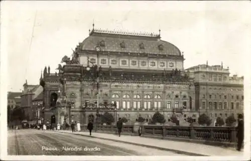 Ak Praha Prag Tschechien,  Nationaltheater