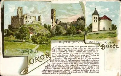 Litho Okoř Mittelböhmen, Burg Okoř