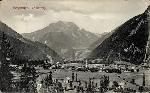 Ak Mayrhofen im Zillertal Tirol, Gesamtansicht