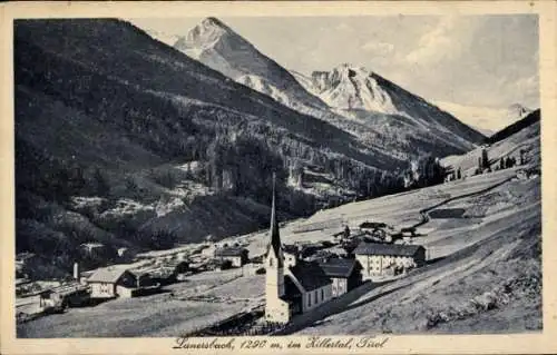 Ak Lanersbach Tux im Zillertal in Tirol, Schwarz-weiß Foto von Lanersbach im Killertal, Tirol