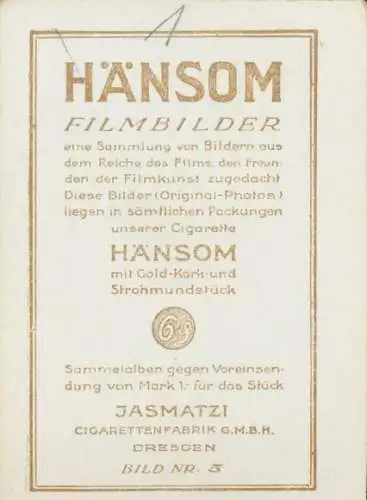 Sammelbild Hänsom Filmbilder Nr. 5, Schauspieler Conrad Veidt