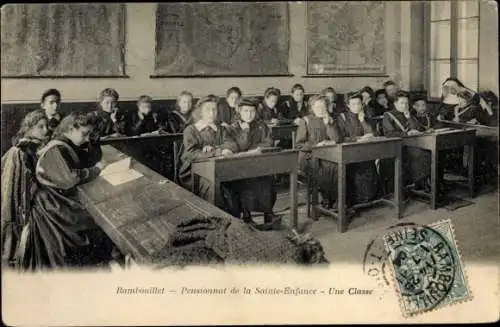 Ak Rambouillet Yvelines, Pensionnat de la Sainte Enfance, Une Classe