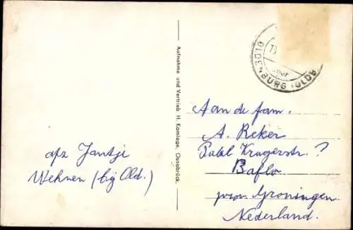 Ak Ofen Bad Zwischenahn in Oldenburg, Schule, Landeskrankenhaus, Kirche, Pfarrhaus