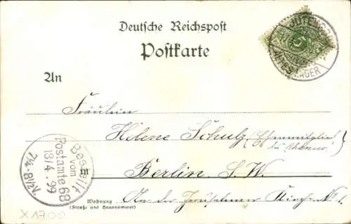 Litho Jüterbog in Brandenburg, Schießplatz, Garnison, Kanonen, Wachhäuschen