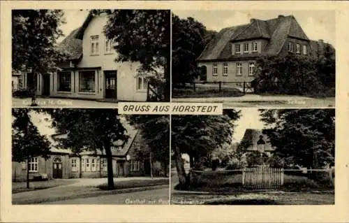 Ak Horstedt Niedersachsen, Kaufhaus H. Otten, Schule, Gasthof zur Post, Ehrenmal