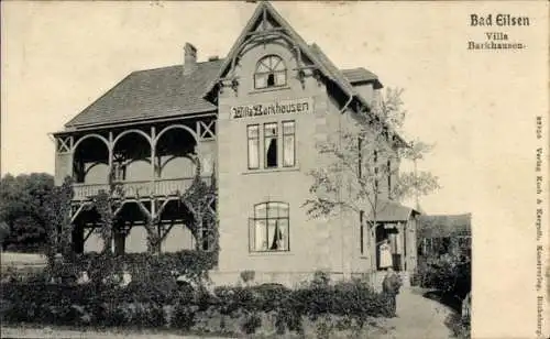 Ak Bad Eilsen im Kreis Schaumburg, Villa Barkhausen, Außenansicht, Garten