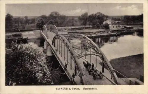 Ak Skwierzyna Schwerin an der Warthe Ostbrandenburg, Warthebrücke