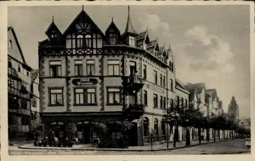 Ak Bad Sooden Allendorf in Hessen, Blick von außen auf das Hotel Werratal, Bes. Fritz von Velsen