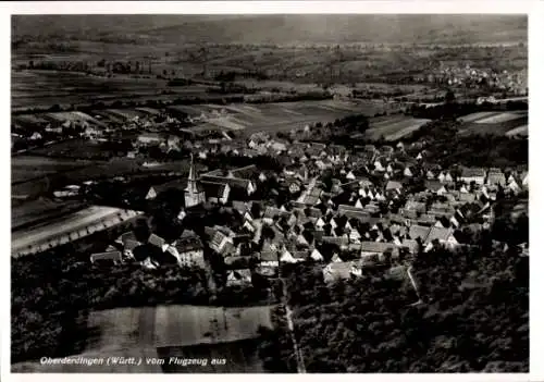 Ak Derdingen Oberderdingen im Kraichgau Württemberg, Fliegeraufnahme