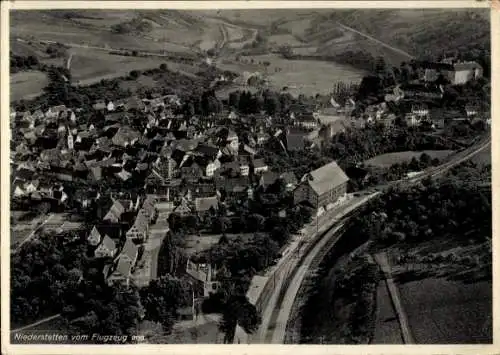 Postkarte Niederstetten in Württemberg, Luftaufnahme