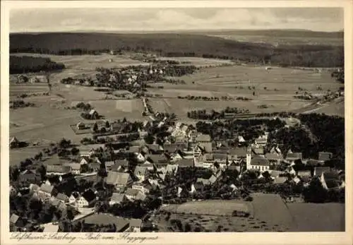 Postkarte Rodt Loßburg im Schwarzwald, Gesamtansicht, Luftaufnahme