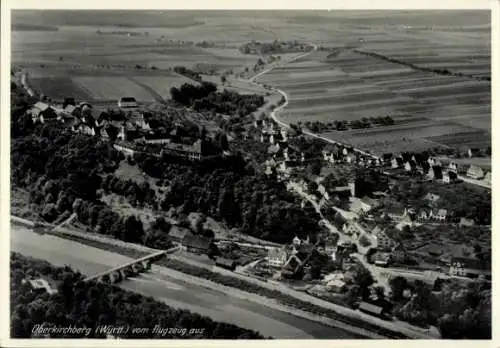 Ak Oberkirchberg Illerkirchberg in Württemberg, Fliegeraufnahme