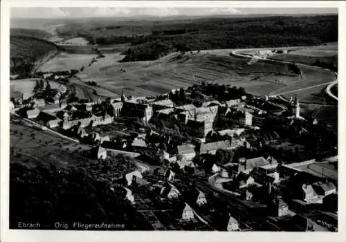 Ak Ebrach im Steigerwald Oberfranken, Fliegeraufnahme