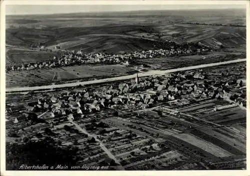 Ak Albertshofen am Main Unterfranken Bayern, Luftbild