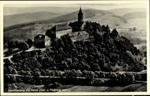 Ak Kahla in Thüringen, Fliegeraufnahme, Leuchtenberg