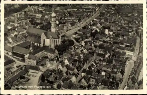 Ak Augsburg in Schwaben, Fliegeraufnahme, Kirche