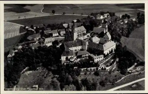 Ak Klosterberg Hohenwart in Oberbayern, Fliegeraufnahme