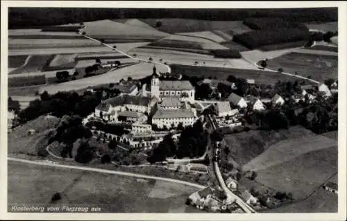 Ak Klosterberg Hohenwart in Oberbayern, Fliegeraufnahme