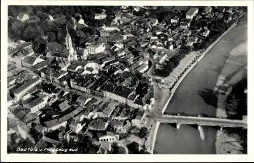 Ak Bad Tölz in Oberbayern, Fliegeraufnahme