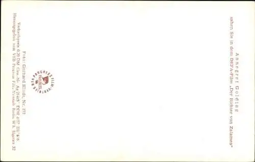 Ak Schauspielerin Annegret Golding, gedruckte Unterschrift