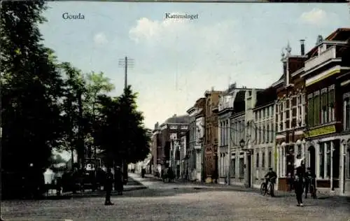 Ak Gouda Zuid-Holland Nederland, Kattensingel