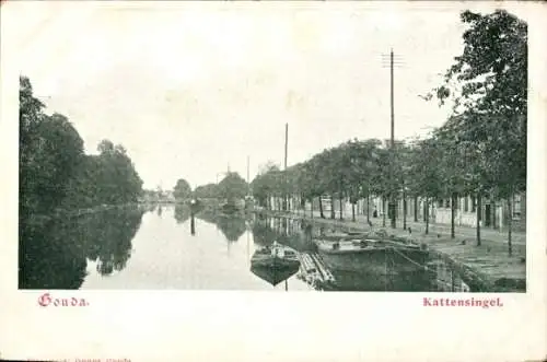 Ak Gouda Südholland Niederlande, Kattensingel