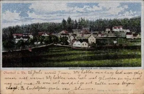 Ak Oberhof im Thüringer Wald, Panorama, Seidenimitatkarte