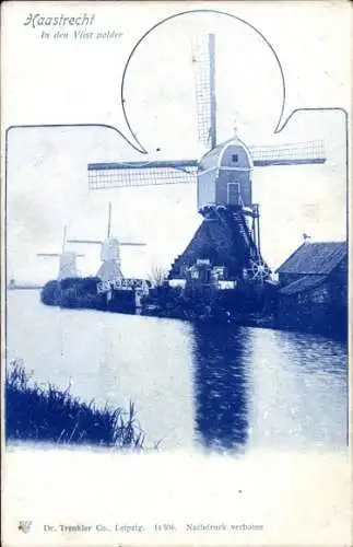 Ak Haastrecht Südholland, In den Vlist polder, Molen