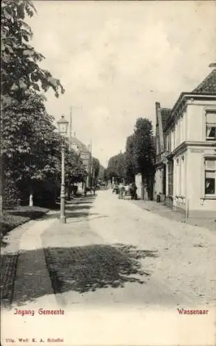 Ak Wassenaar Zuid-Holland Nederland, Ingang Gemeente