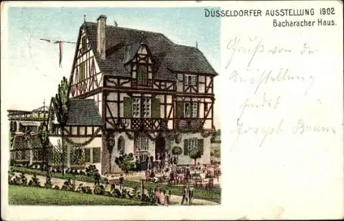 Litho Düsseldorf, Ausstellung 1902, Bacharacher Haus