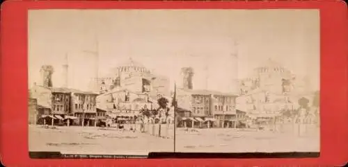 Stereo Foto Constantinople Istanbul Turquie, Mosquee Sainte Sophie