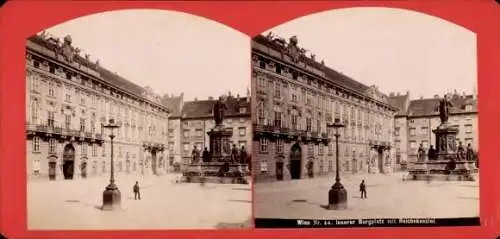 Stereo Foto Wien, Innerer Burgplatz, Reichskanzlei