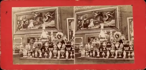 Stereo Foto Ausstellung, Porzellan-Erzeugnisse, Krug, Gemälde Aurora von Guido Reni