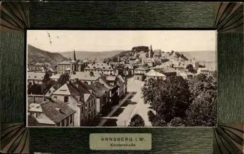 Präge Passepartout Ak Arnsberg im Sauerland Westfalen, Klosterstraße