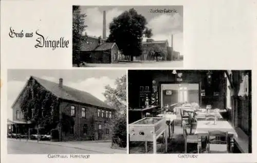 Ak Dingelbe Schellerten in Niedersachsen, Zuckerfabrik, Gasthaus Himstedt, Gaststube