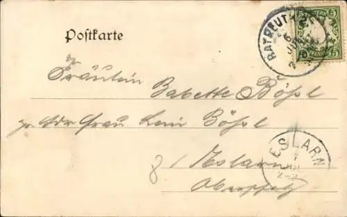 Passepartout Ak Bayreuth in Oberfranken, Friedrichstraße