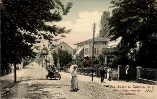 Ak Bad Soden am Taunus Hessen, Königsteinerstraße, Kurhaus