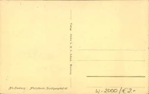 Ak Hamburg Mitte Altstadt, Altstädterstraße, Durchgangshof 46