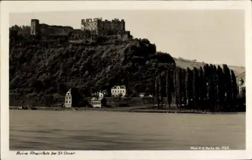 Ak St. Goar am Rhein, Ruine Rheinfels,  F.G. Zeit No. 1120