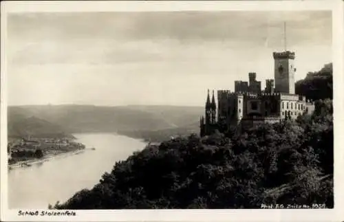 Ak Stolzenfels Koblenz am Rhein, Vorderseite, Schloss Stolzenfels am Rhein.