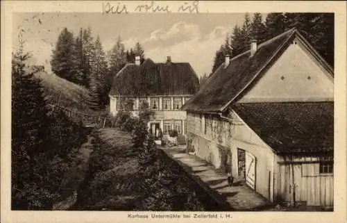 Ak Clausthal Zellerfeld Oberharz, Berggasthaus zum Auerhahn, Kurhaus Untermühle bei Zellerfeld...