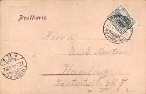 Ak Hamburg Mitte Neustadt, Botanischer Garten, Zolldirektionsgebäude